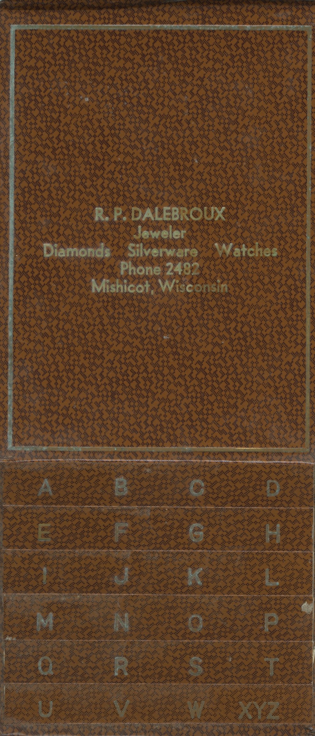 R.P. Dalebroux Jeweler Address&nbsp;Book
