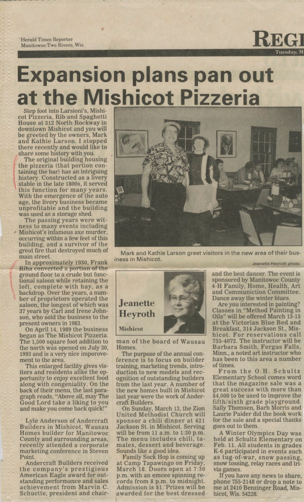 Mishicot Pizzeria History&nbsp;Article