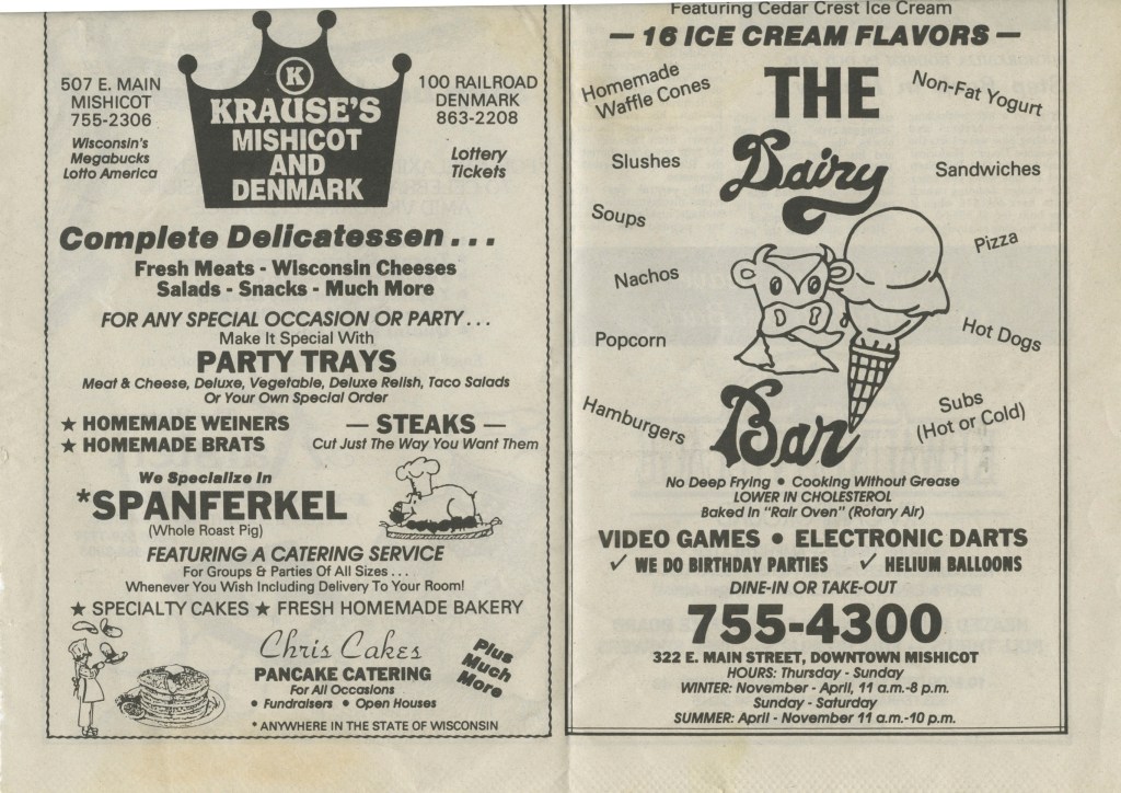 Krause’s Shopping Center And The Dairy Bar&nbsp;Advertisements
