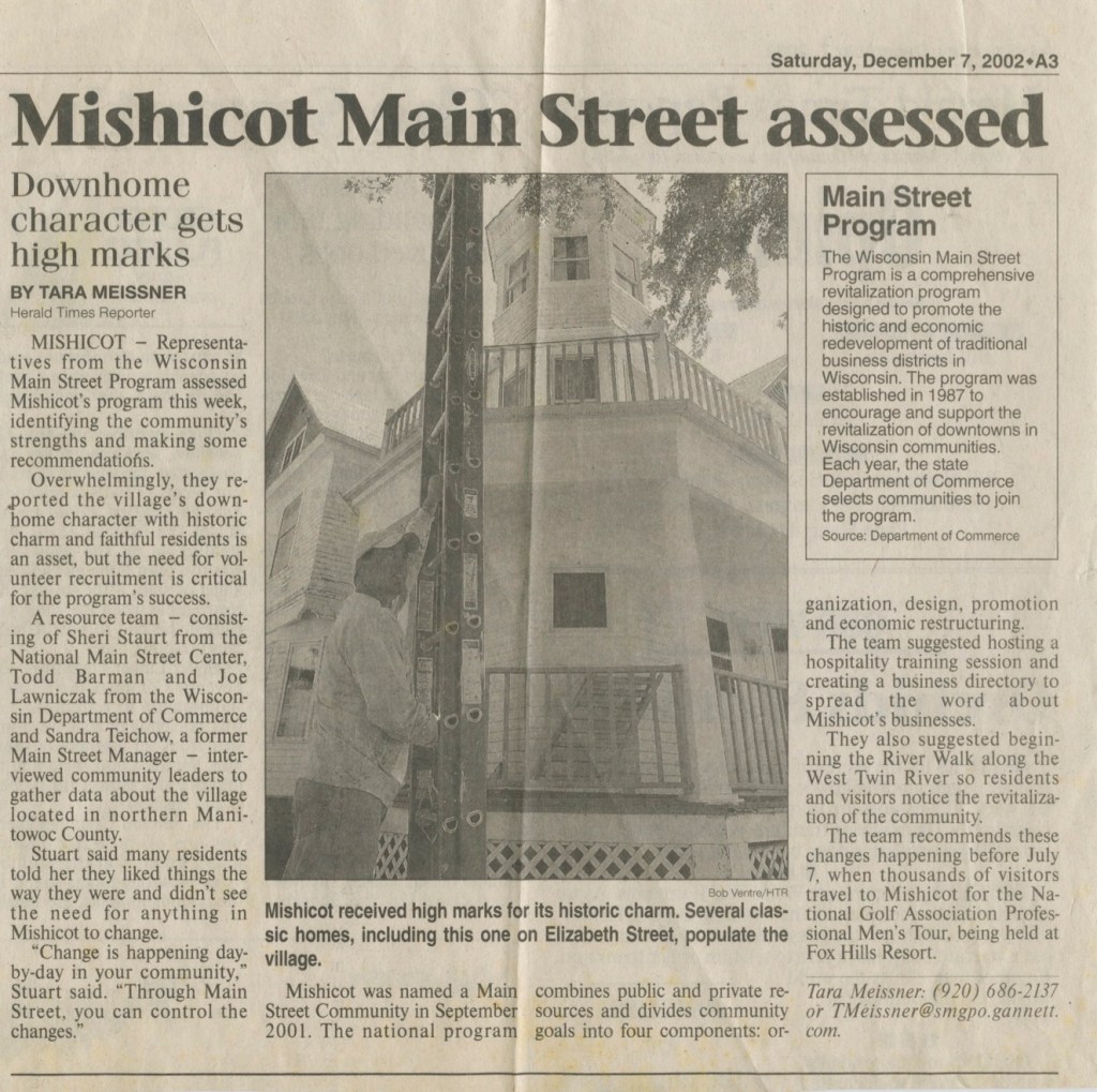 Main Street Assessed Article — Mishicot,&nbsp;Wisconsin