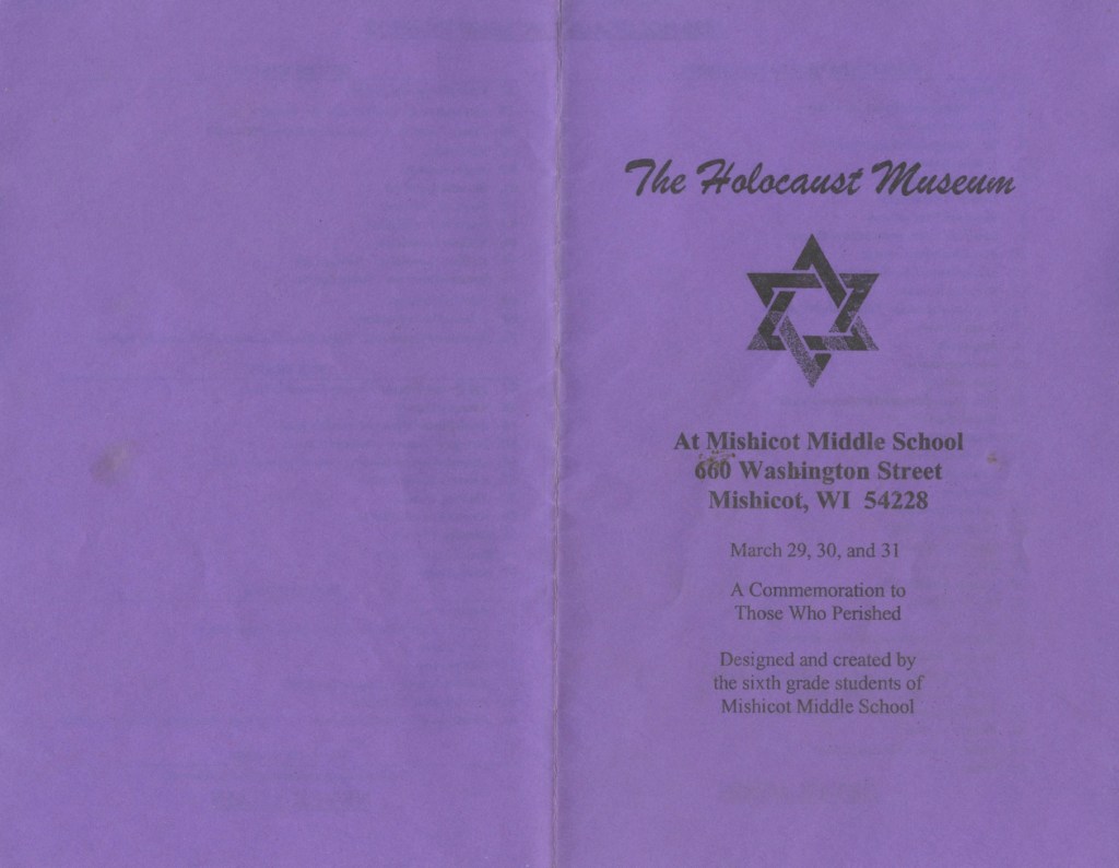 Mishicot Middle School Holocaust Museum Program — 1999