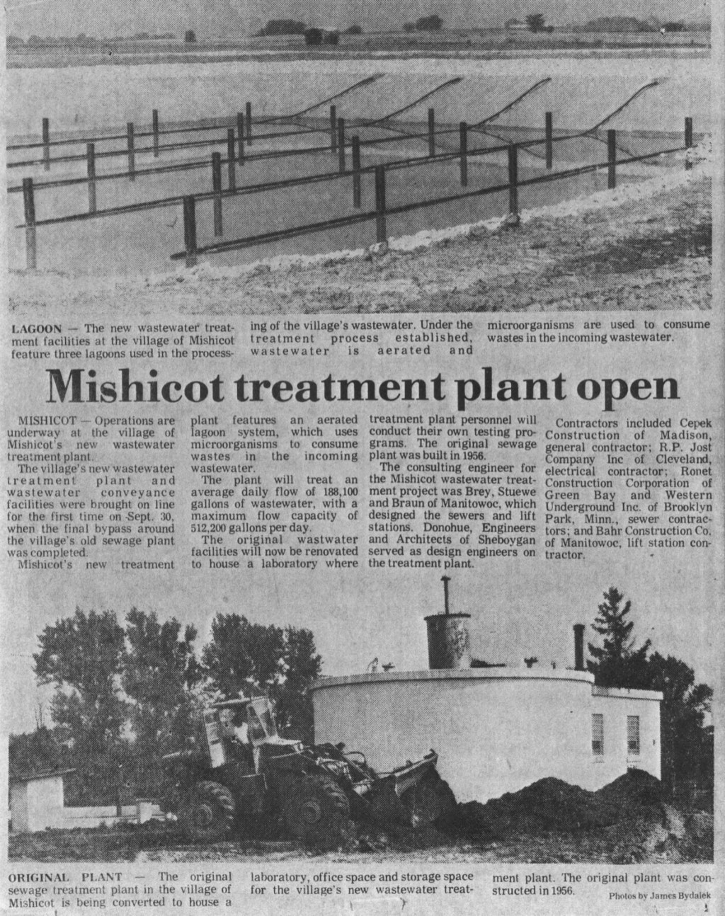 Mishicot Wastewater Treatment Facilities&nbsp;Articles
