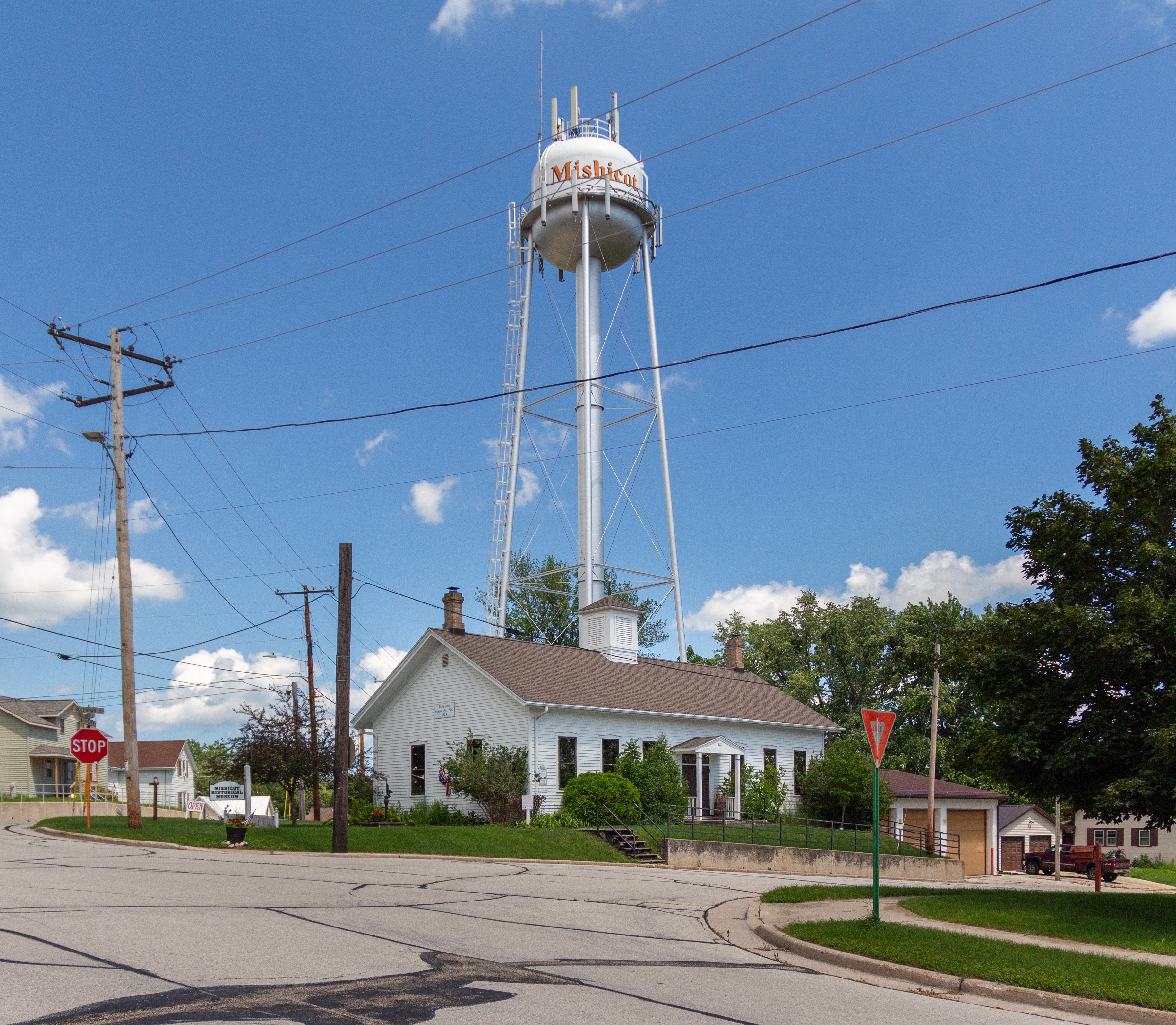 A wide view of the Mishicot Historical Museum.
