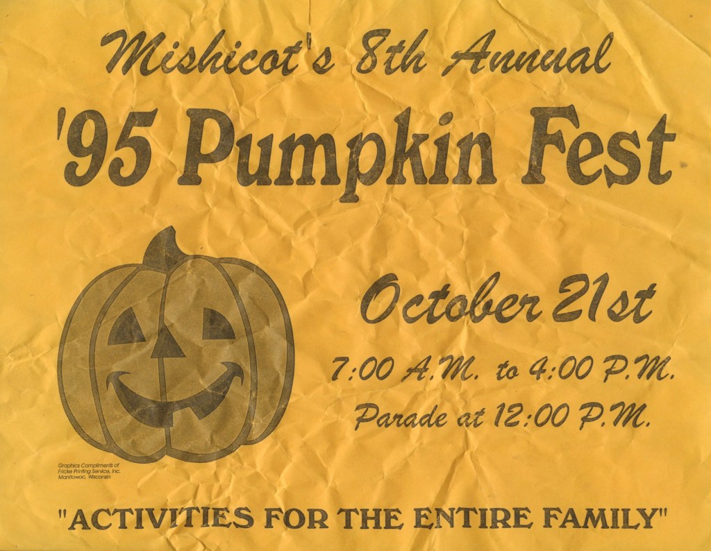 Mishicot Pumpkinfest Flyer —&nbsp;1995