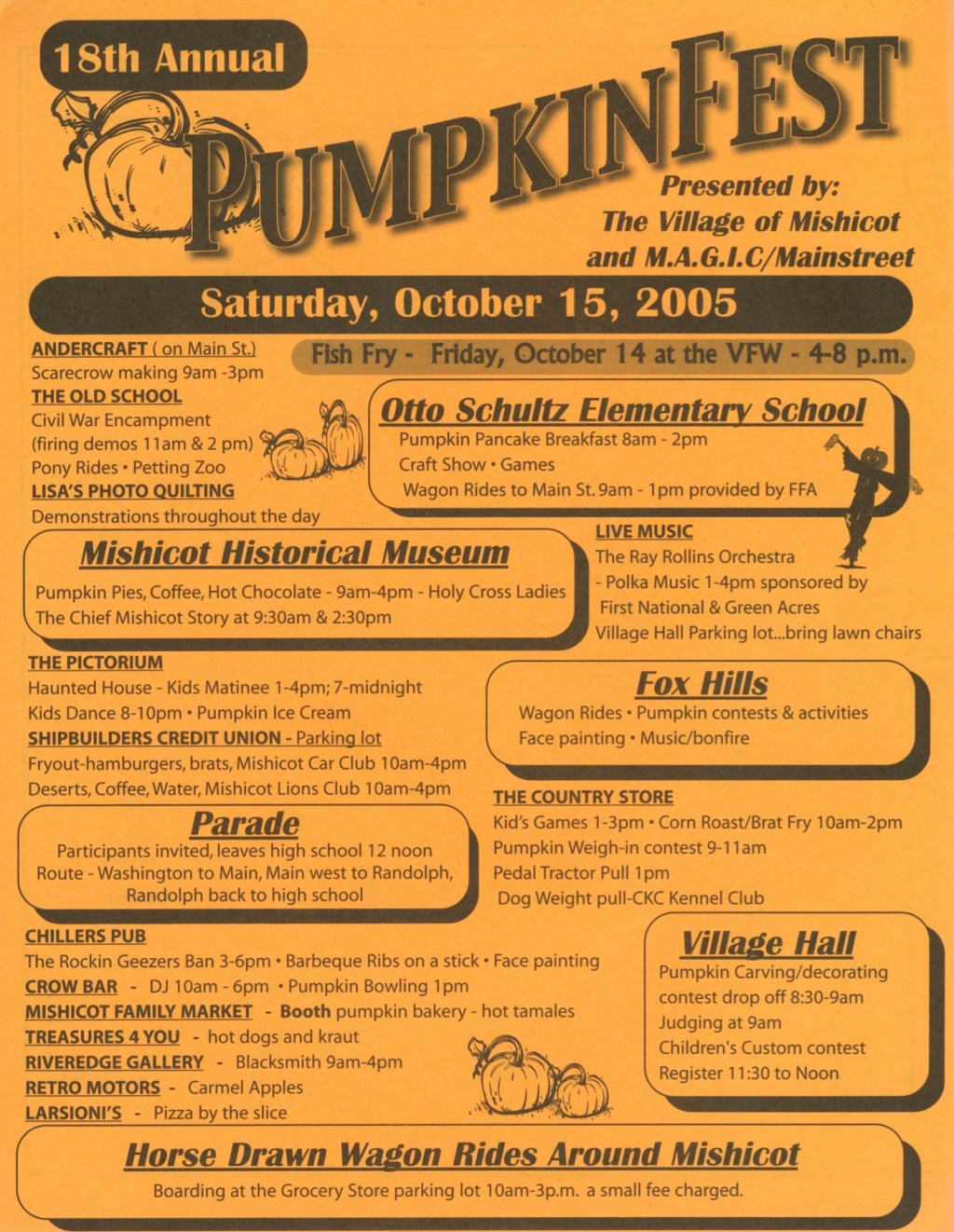 Mishicot Pumpkinfest Flyer —&nbsp;2005