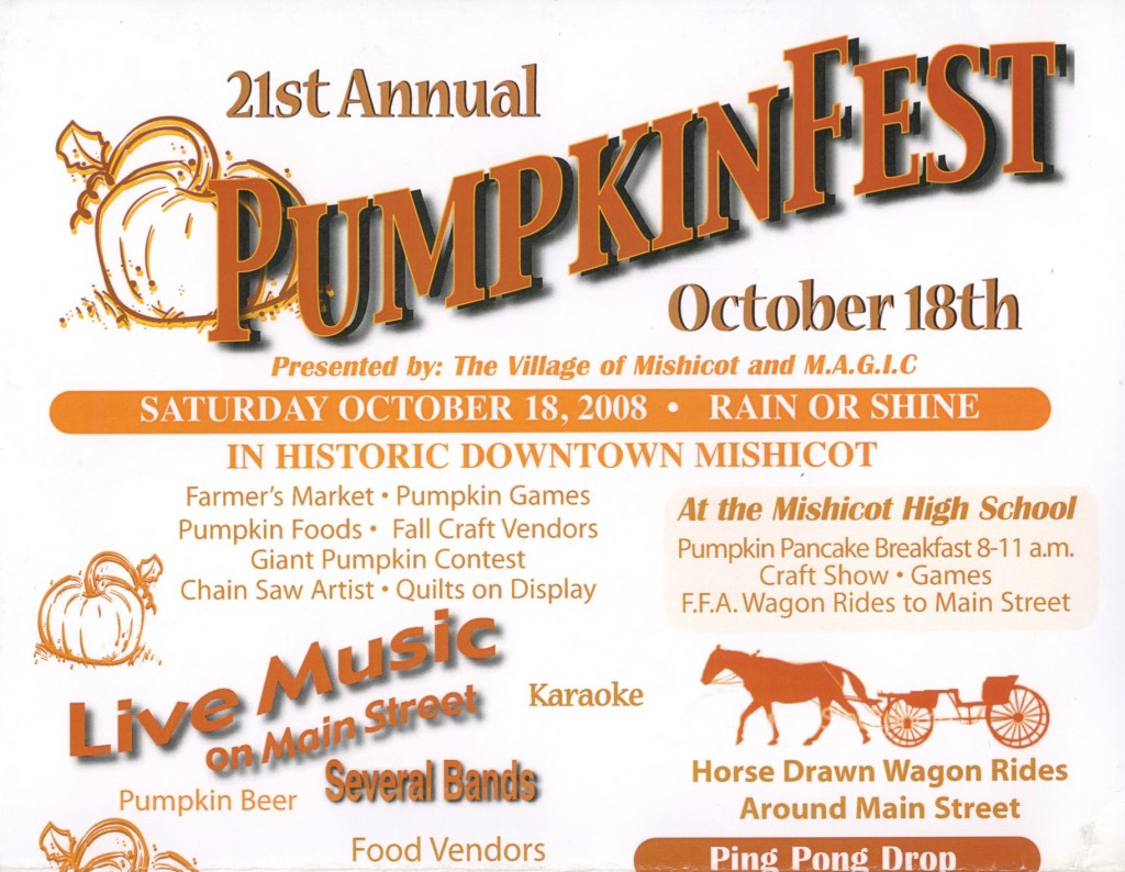 Mishicot Pumpkinfest Flyers —&nbsp;2008