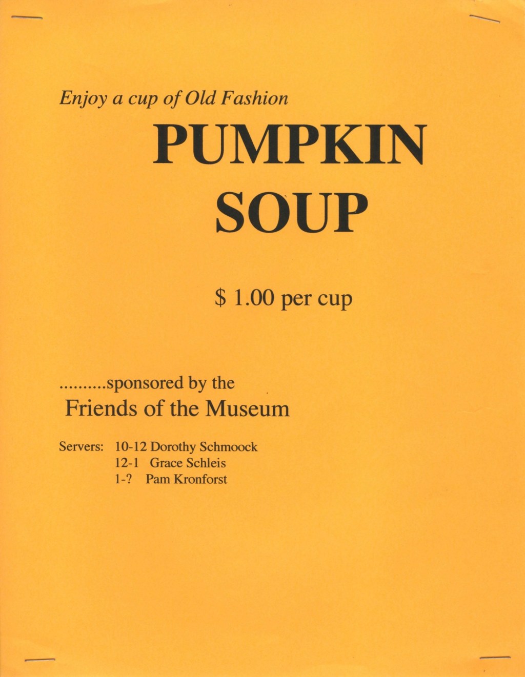 Pumpkinfest Pumpkin Soup&nbsp;Flyer