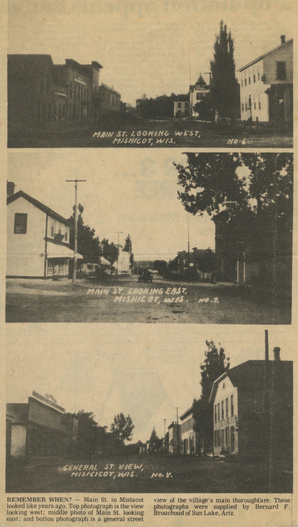 Remember When Main Street Articles — Mishicot,&nbsp;Wisconsin
