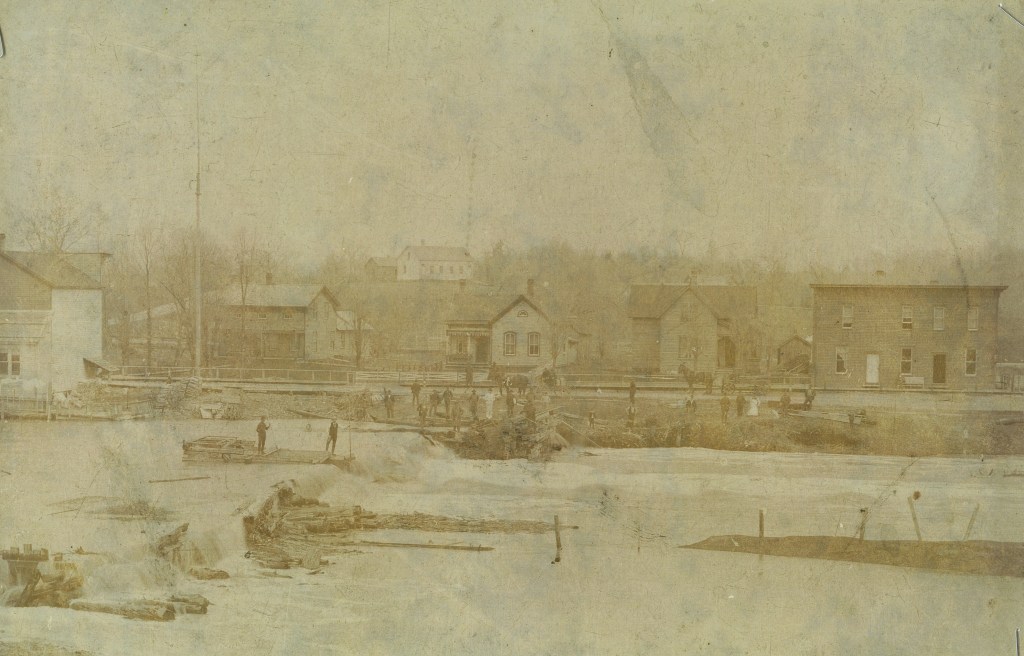 Early East Twin River & Main Street Scene — Mishicot,&nbsp;Wisconsin