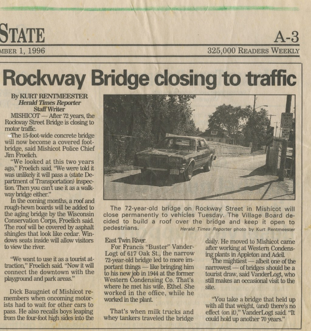 Rockway Bridge Closing To Traffic&nbsp;Article