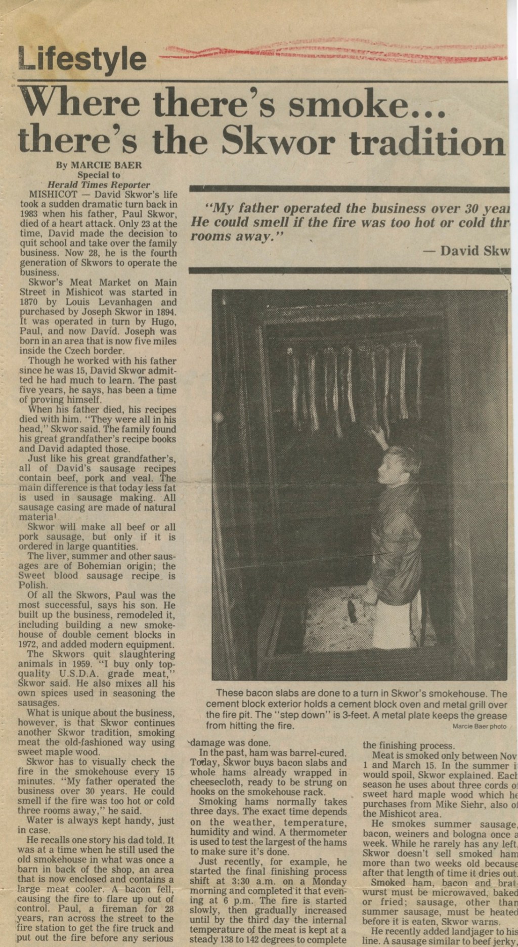 Skwor’s Meat Market Tradition&nbsp;Article