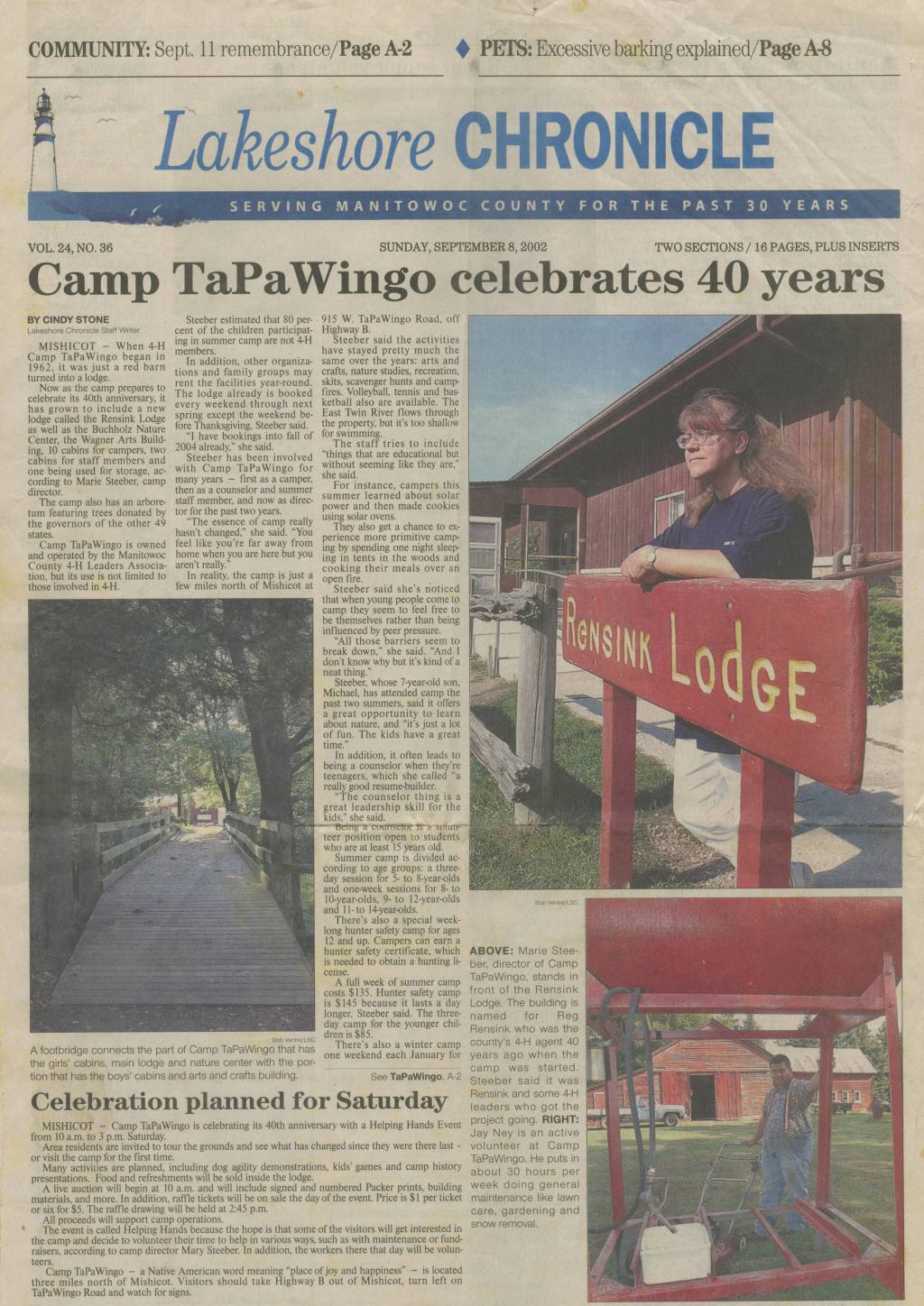 Camp TaPaWingo Celebrates 40 Years Article