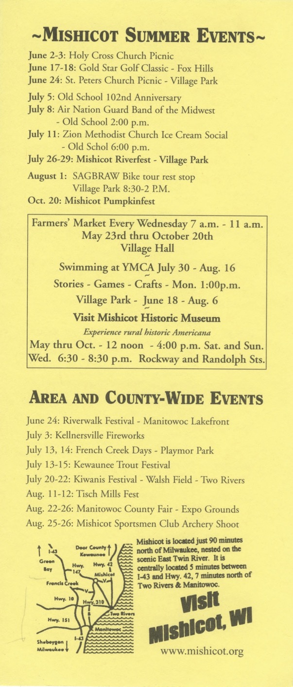 Mishicot Summer Events & Concerts —&nbsp;2007