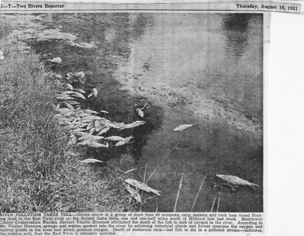 River Pollution Takes Toll Article — Mishicot,&nbsp;Wisconsin